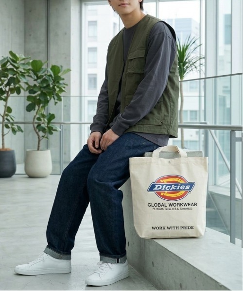 Dickies(ディッキーズ)の「【DICKIES/ディッキーズ】ロゴアートワークプリント キャンバストートバッグ(トートバッグ・レディース・ホワイト/ブラック/ネイビー/レッド・F)」の20枚目の写真