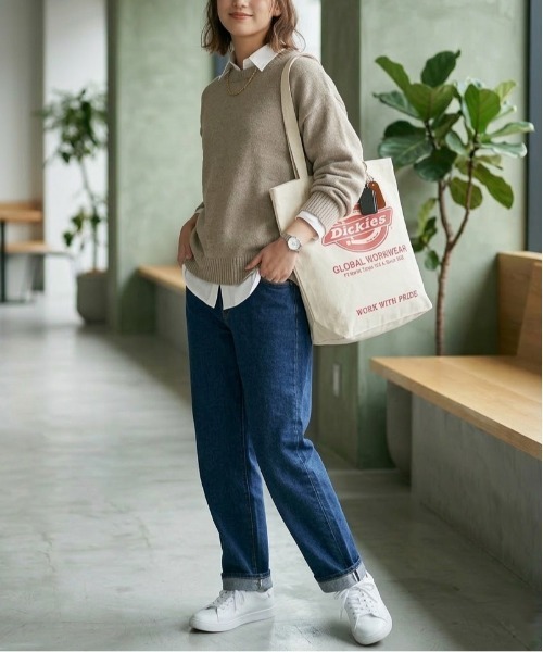 Dickies(ディッキーズ)の「【DICKIES/ディッキーズ】ロゴアートワークプリント キャンバストートバッグ(トートバッグ・レディース・ホワイト/ブラック/ネイビー/レッド・F)」の13枚目の写真