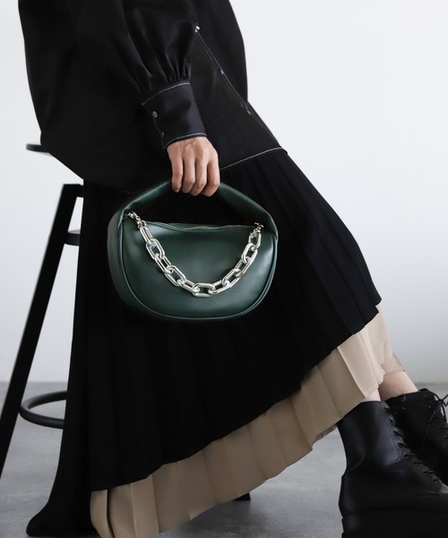 HARE（ハレ）の「アーチホリデイチェーンバッグ(HARE)（ハンドバッグ・レディース・ブラック/グリーン・FREE）」の2枚目の写真