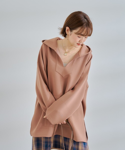 DouDou（ドゥドゥ）の「メキシカンパーカー（パーカー・レディース・ブラック/グレイッシュベージュ/キャメル・FREE）」の10枚目の写真