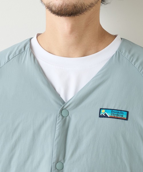 Franklin Climbing（フランクリンクライミング）の「【Franklin Climbing】ダウンカーディガン（ダウンジャケット/コート・メンズ・スカイブルー/オレンジ/ブラック・XL/M/XS/L/S）」の14枚目の写真