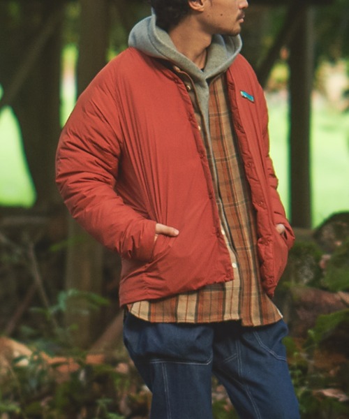 Franklin Climbing（フランクリンクライミング）の「【Franklin Climbing】ダウンカーディガン（ダウンジャケット/コート・メンズ・スカイブルー/オレンジ/ブラック・XL/M/XS/L/S）」の5枚目の写真