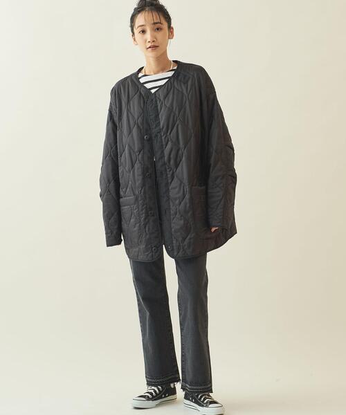 info. BEAUTY&YOUTH（インフォビューティアンドユース）の「【WEB限定】＜info. BEAUTY&YOUTH＞ キルティング バルーン ライナー コート（その他アウター・メンズ・ブラック/ゴールド/オリーブ・L/S/M）」の12枚目の写真