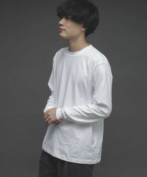 HANES（ヘインズ）の「Hanes　BEEFY LONG SLEEVE T-SHIRT（Tシャツ/カットソー・メンズ・ホワイト・MEDIUM/LARGE/X-LARGE）」の5枚目の写真