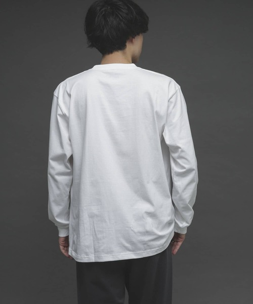 HANES（ヘインズ）の「Hanes　BEEFY LONG SLEEVE T-SHIRT（Tシャツ/カットソー・メンズ・ホワイト・MEDIUM/LARGE/X-LARGE）」の7枚目の写真