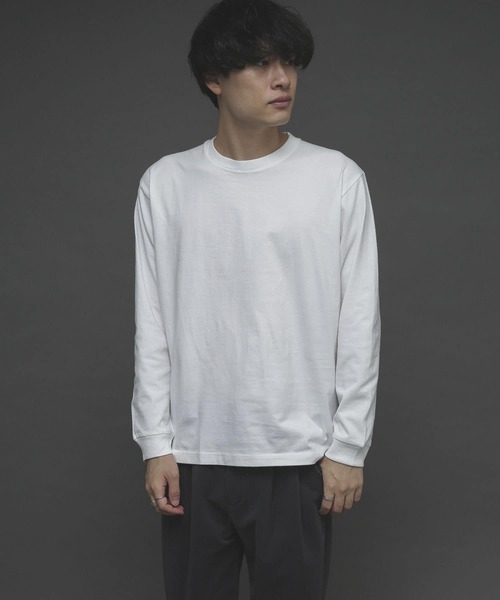 HANES（ヘインズ）の「Hanes　BEEFY LONG SLEEVE T-SHIRT（Tシャツ/カットソー・メンズ・ホワイト・MEDIUM/LARGE/X-LARGE）」の6枚目の写真