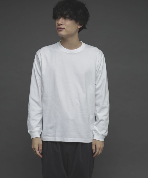 HANES（ヘインズ）の「Hanes　BEEFY LONG SLEEVE T-SHIRT（Tシャツ/カットソー・メンズ・ホワイト・MEDIUM/LARGE/X-LARGE）」の4枚目の写真