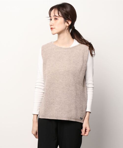 MANASTASH（マナスタッシュ）の「MANASTASH/マナスタッシュ　MS シェペウベスト（ニット/セーター・レディース・ベージュ/モカ・FREE）」の2枚目の写真