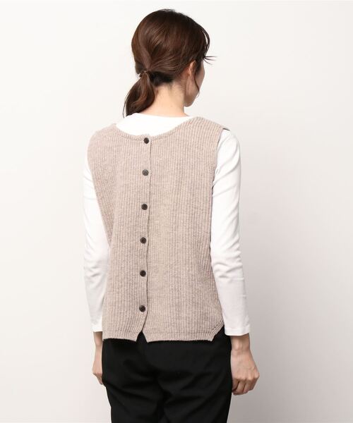 MANASTASH（マナスタッシュ）の「MANASTASH/マナスタッシュ　MS シェペウベスト（ニット/セーター・レディース・ベージュ/モカ・FREE）」の3枚目の写真