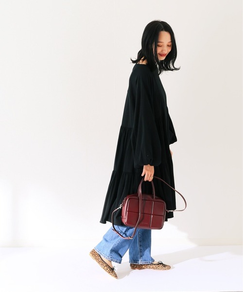 Oud ウード ティアードカットドレスワンピース 洗濯機洗い可