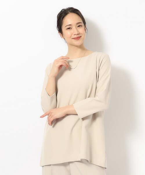 SHOO・LA・RUE（シューラルー）の「◆【S-3L】ダブルクロスチュニック（チュニック・レディース・ブラック系1/ベージュ系その他5・01/02/03/04/05）」の3枚目の写真