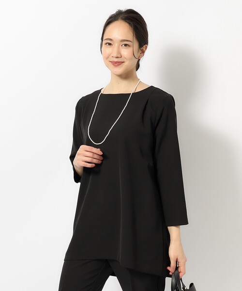 SHOO・LA・RUE（シューラルー）の「◆【S-3L】ダブルクロスチュニック（チュニック・レディース・ブラック系1/ベージュ系その他5・01/02/03/04/05）」の11枚目の写真