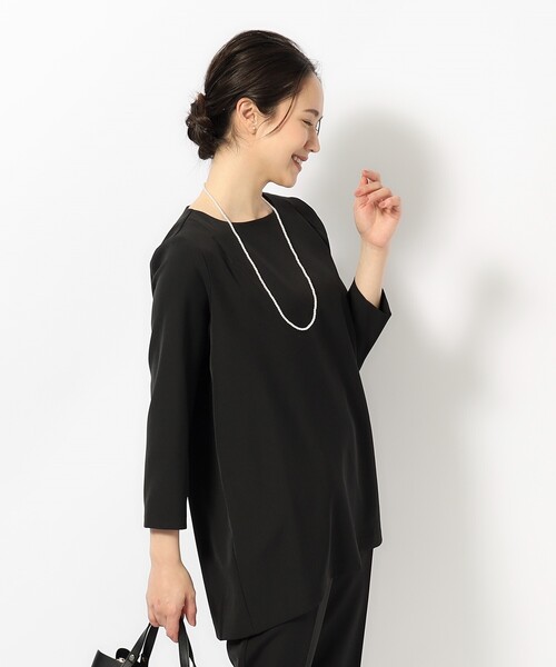 SHOO・LA・RUE（シューラルー）の「◆【S-3L】ダブルクロスチュニック（チュニック・レディース・ブラック系1/ベージュ系その他5・01/02/03/04/05）」の5枚目の写真