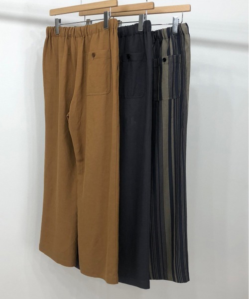 KIIT(キート)の「KIIT キート / RELAXING PANTS リラクシングパンツ イージーパンツ / KIM-P93-202(その他パンツ・メンズ・チャコールグレー/ストライプ/キャメル・1/3/2)」の9枚目の写真