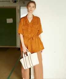 「etul / エツル」リサイクルキャンバス　ライントートバッグS