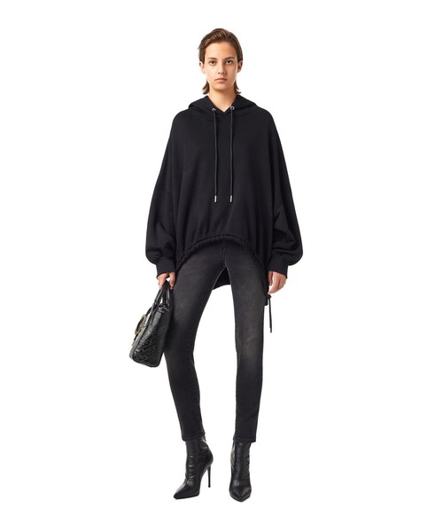 DIESEL（ディーゼル）の「レディース スウェット パーカー ルーズ スーパーリラックス（パーカー・レディース・ブラック/ピンク・MEDIUM/SMALL/X-SMALL/XX-SMALL）」の3枚目の写真