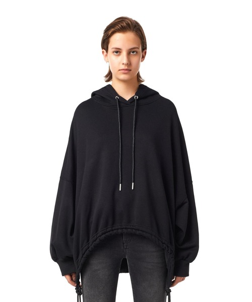 DIESEL（ディーゼル）の「レディース スウェット パーカー ルーズ スーパーリラックス（パーカー・レディース・ブラック/ピンク・MEDIUM/SMALL/X-SMALL/XX-SMALL）」の11枚目の写真