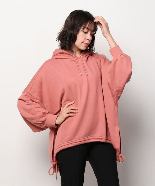 DIESEL（ディーゼル）の「レディース スウェット パーカー ルーズ スーパーリラックス（パーカー・レディース・ブラック/ピンク・MEDIUM/SMALL/X-SMALL/XX-SMALL）」の12枚目の写真