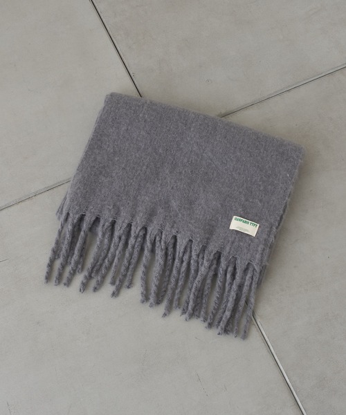 CIAOPANIC TYPY（チャオパニックティピー）の「太フリンジストール（マフラー・レディース・チャコールグレー/ベージュ/ブラウン/オレンジ/アイボリー・ONE SIZE）」の12枚目の写真