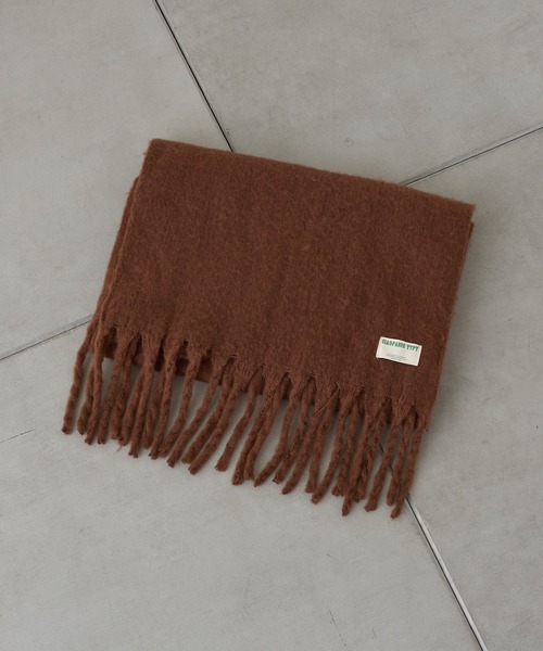 CIAOPANIC TYPY（チャオパニックティピー）の「太フリンジストール（マフラー・レディース・チャコールグレー/ベージュ/ブラウン/オレンジ/アイボリー・ONE SIZE）」の13枚目の写真