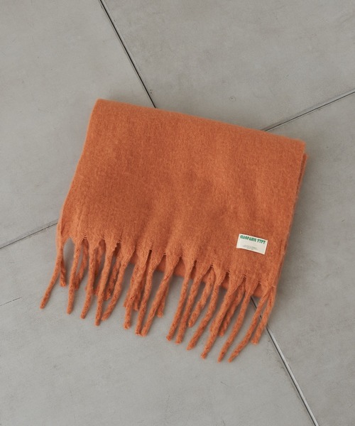 CIAOPANIC TYPY（チャオパニックティピー）の「太フリンジストール（マフラー・レディース・チャコールグレー/ベージュ/ブラウン/オレンジ/アイボリー・ONE SIZE）」の15枚目の写真