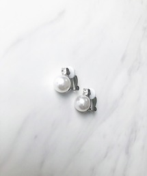 ビジュー＆パールモチーフイヤリング