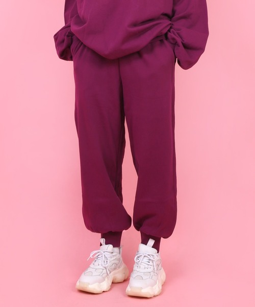 PUNYUS（プニュズ）の「フードサガラ刺繍スウェットパンツ（スウェットパンツ・レディース・グリーン/ホワイト/パープル/イエロー/サックスブルー/ブルー/ブラック/ピンク/オレンジ/レッド/杢グレー・2/3/4/1）」の8枚目の写真