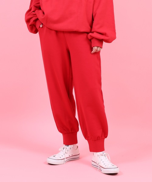 PUNYUS（プニュズ）の「フードサガラ刺繍スウェットパンツ（スウェットパンツ・レディース・グリーン/ホワイト/パープル/イエロー/サックスブルー/ブルー/ブラック/ピンク/オレンジ/レッド/杢グレー・2/3/4/1）」の11枚目の写真