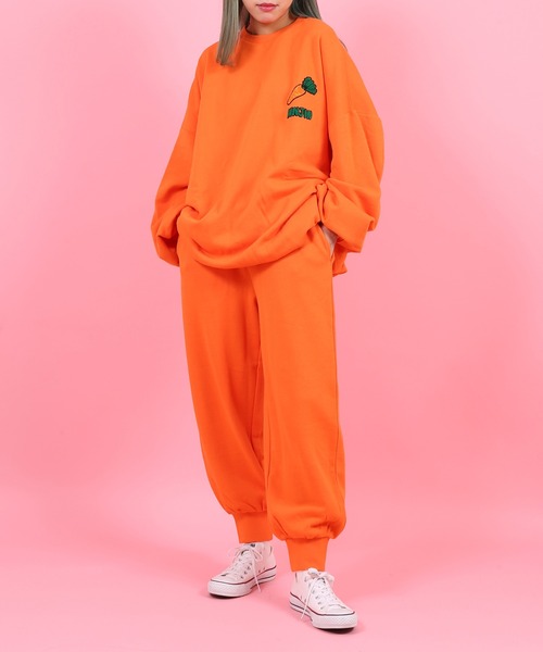 PUNYUS（プニュズ）の「フードサガラ刺繍スウェットパンツ（スウェットパンツ・レディース・グリーン/ホワイト/パープル/イエロー/サックスブルー/ブルー/ブラック/ピンク/オレンジ/レッド/杢グレー・2/3/4/1）」の20枚目の写真