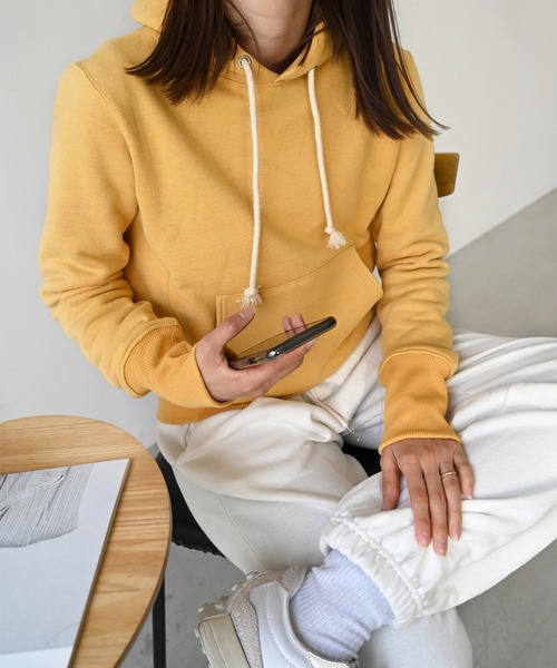 CANAL JEAN（キャナルジーン）の「arc(アーク) フリースミニパーカー（パーカー・レディース・ネイビー/グレー/イエロー/キナリ・38）」の4枚目の写真