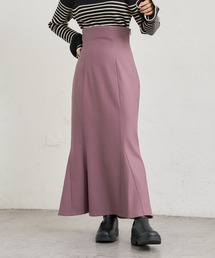 natural couture | 【WEB限定カラー有り】合皮&ビッグチェックハイウエストマーメイドスカートSサイズ(スカート)