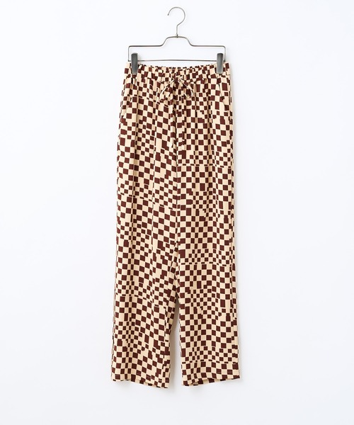 CIAOPANIC（チャオパニック）の「総柄ワイドイージーパンツ（その他パンツ・レディース・ブラック/ベージュ/ブラウン/チェック・FREE）」の15枚目の写真