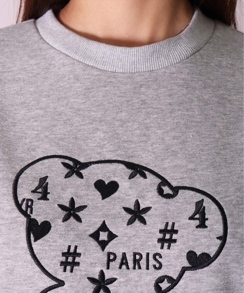 LUXE/R(ラグジュ)の「【ユニセックス】【LUXE/R】モノグラム & くまさん 刺繍 スウェット プルオーバー(RMS)(スウェット・メンズ・ホワイト×ブラック/ブラック×ホワイト/杢グレー・MEDIUM/LARGE)」の15枚目の写真