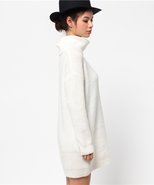 MOUSSY(マウジー)の「Looseturtle OPK(ワンピース・レディース・トップグレー/オフホワイト/ネイビー・FREE)」の4枚目の写真