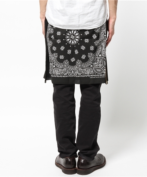 MYE-DO'（マイ・ドゥ）の「バンダナスカート”96”（スカート・メンズ・ホワイト/ブラック・FREE）」の4枚目の写真