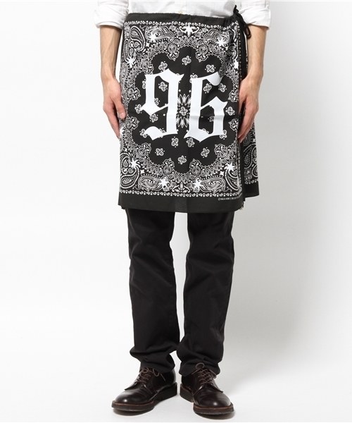 MYE-DO'（マイ・ドゥ）の「バンダナスカート”96”（スカート・メンズ・ホワイト/ブラック・FREE）」の5枚目の写真