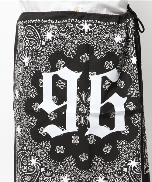 MYE-DO'（マイ・ドゥ）の「バンダナスカート”96”（スカート・メンズ・ホワイト/ブラック・FREE）」の6枚目の写真