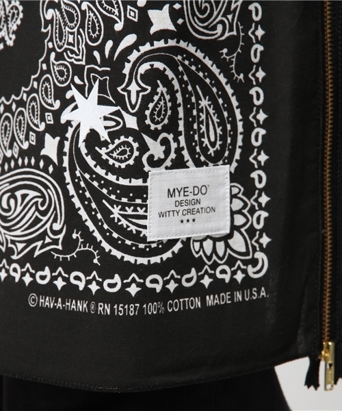 MYE-DO'（マイ・ドゥ）の「バンダナスカート”96”（スカート・メンズ・ホワイト/ブラック・FREE）」の10枚目の写真