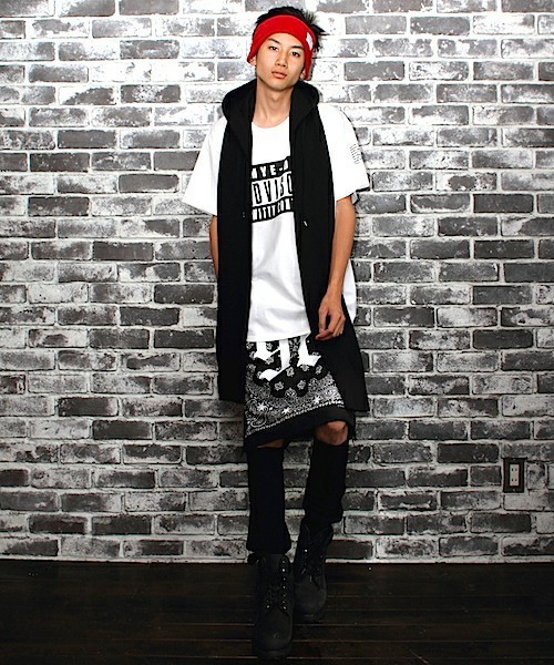 MYE-DO'（マイ・ドゥ）の「バンダナスカート”96”（スカート・メンズ・ホワイト/ブラック・FREE）」の21枚目の写真