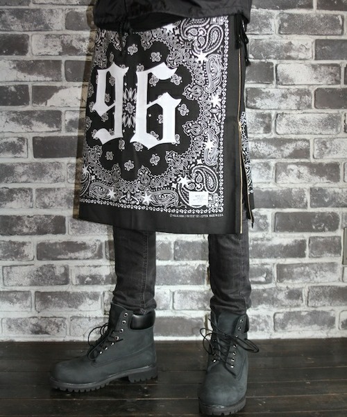 MYE-DO'（マイ・ドゥ）の「バンダナスカート”96”（スカート・メンズ・ホワイト/ブラック・FREE）」の22枚目の写真