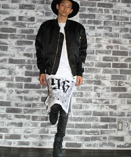 MYE-DO'（マイ・ドゥ）の「バンダナスカート”96”（スカート・メンズ・ホワイト/ブラック・FREE）」の18枚目の写真