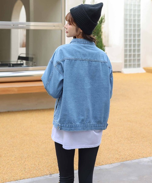 Amulet（アミュレット）の「デニム風ジャケット（デニムジャケット・レディース・ブルー・M/L/XL）」の10枚目の写真