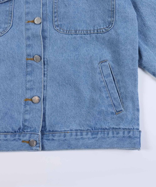 Amulet（アミュレット）の「デニム風ジャケット（デニムジャケット・レディース・ブルー・M/L/XL）」の3枚目の写真