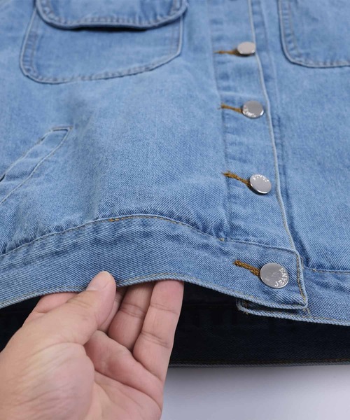 Amulet（アミュレット）の「デニム風ジャケット（デニムジャケット・レディース・ブルー・M/L/XL）」の15枚目の写真