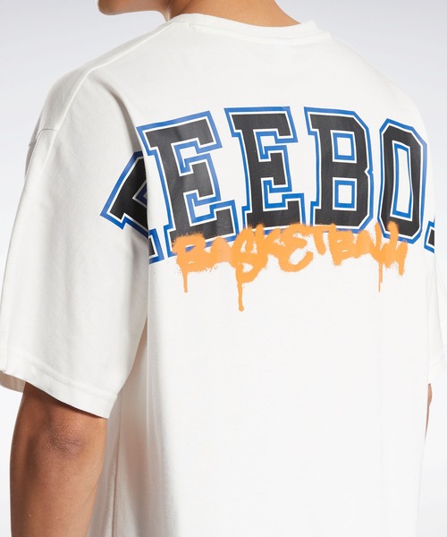 Reebok（リーボック）の「クラシックス バスケットボール ニット Tシャツ / CLASSICS BASKETBALL KNIT T-SHIRT（Tシャツ/カットソー・メンズ・ブラック/アイボリー・SMALL/MEDIUM/LARGE/X-LARGE/XX-LARGE/X-SMALL/XXX-LARGE）」の5枚目の写真