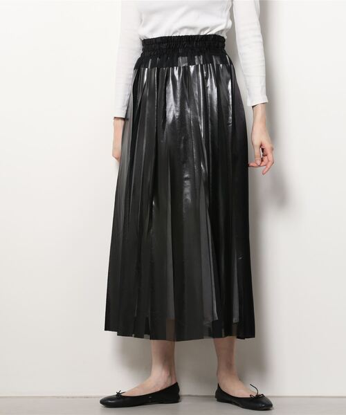 NAKAGAMI（ナカガミ）の「NAKAGAMI(ナカガミ) rubber print skirt/スカート/N03REG0001A（スカート・レディース・ホワイト/ブラック・1）」の2枚目の写真