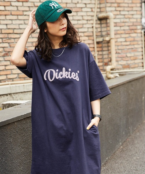 Dickies(ディッキーズ)の「Dickies/ディッキーズ オーバーサイズロゴプリントリブ コットンワンピース(ワンピース・レディース・ブラック/ブルー/オートミール・M)」の22枚目の写真