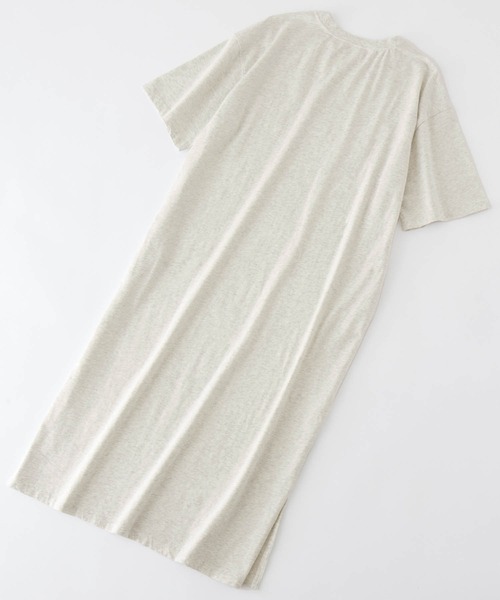 Dickies(ディッキーズ)の「Dickies/ディッキーズ オーバーサイズロゴプリントリブ コットンワンピース(ワンピース・レディース・ブラック/ブルー/オートミール・M)」の5枚目の写真