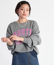 カレッジロゴプリントニット