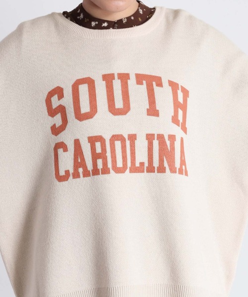 cepo（セポ）の「カレッジロゴプリントニット（ニット/セーター・レディース・グレー/グリーン/ブルー/オフホワイト・M）」の21枚目の写真